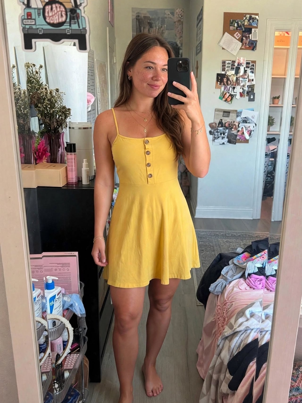 Forever 21 yellow mini dress